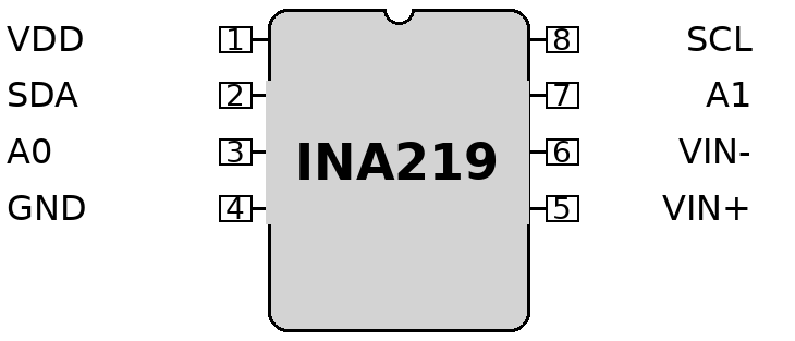 Схема распиновки INA219
